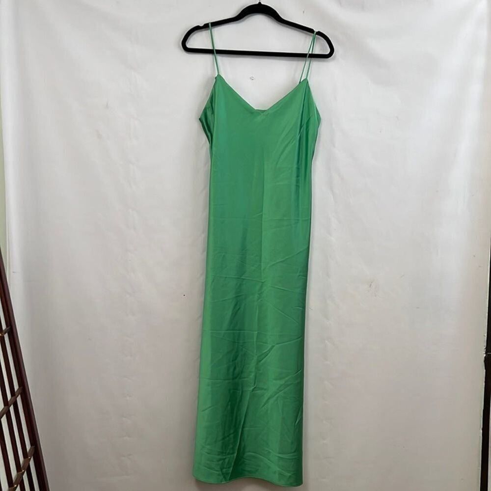 ASOS GREEN PARTY SLIP DRESS SIZE 8 - Picture 2 of 10